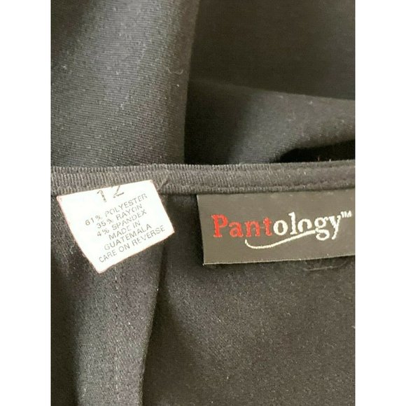 Pantology Pencil Skirt Solid Black Knee Length Misses Womens Size 12 Work Career - Picture 7 of 8